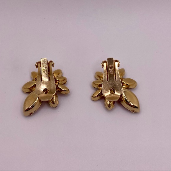 Avon vintage faux topaz clip on earrings - Picture 3 of 4
